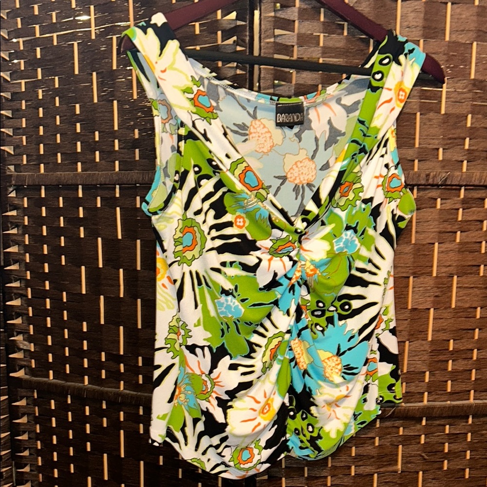 Baranda Multicolor floral Women's Top, large